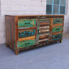 Recycled Reclaimed wood Sideboard 150cm Rustic