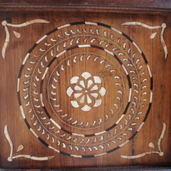 Indian Range Rich Bone Inlay Teak Honey Sideboard