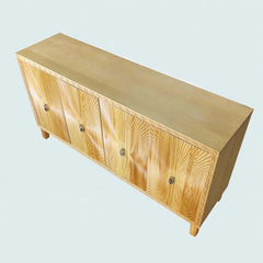 Indian Handmade Solid Wood Scatter Pattern Carved Sideboard