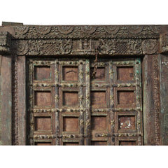 Indian Vintage Antique Hand Carved Teak Wood Door 138