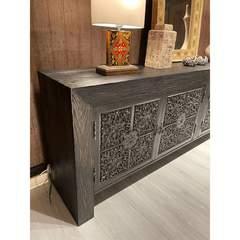 Indian Hand Carved Solid Wood TV Unit 20