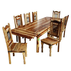 Classic Solid Wood Extendable Dining Table & Chair Set Natural