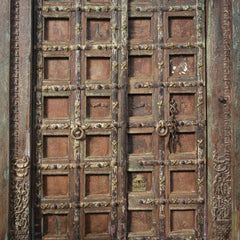 Indian Vintage Antique Hand Carved Teak Wood Door 138