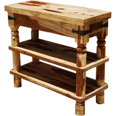 Appalachian Rustic 3-Tier Hall Console Table