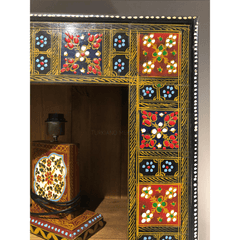 Mughal Hand Painted Solid Wood Bookshelf B23