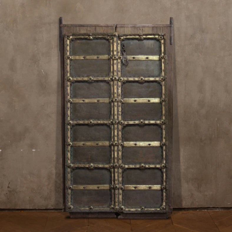 Indian Vintage Antique Hand Carved Reclaimed Teak Wood Door 139