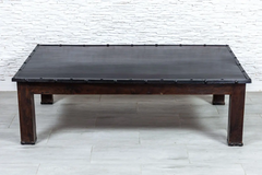 Indian Hand Industrial Lava Solid Wooden Hall Table Coffee Table 153x103x46cm Black