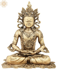 Indian Buddha Tibetan Buddhist Buddha In Brass Statue