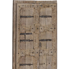 Indian Vintage Antique Hand Carved Solid Wood Door On Stand 81