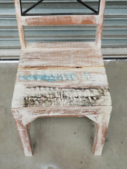 Liberty Reclaimed Wood Seating Chair With X - Design