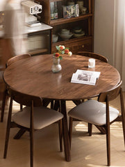 Hand Carved Round Solid Wood Dining Table  22