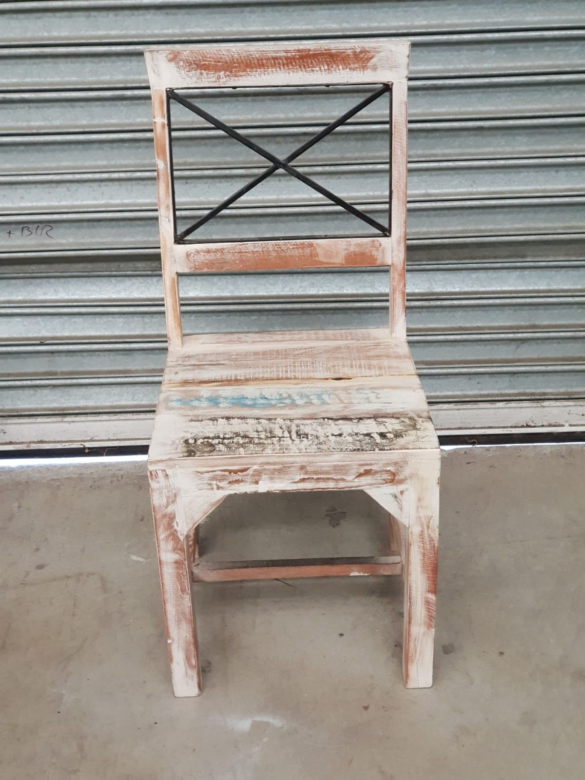 Liberty Reclaimed Wood Seating Chair With X - Design