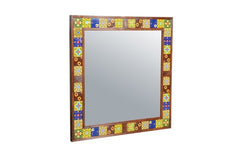 Hand Carved Tile Solid Wood Mirror Frame 106