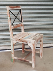 Liberty Reclaimed Wood Seating Chair With X - Design