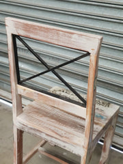 Liberty Reclaimed Wood Seating Chair With X - Design