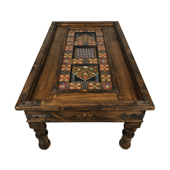 Mughal Hand Painted Solid Wood Coffee Table C25