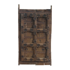 Indian Vintage Antique Hand Carved Reclaimed Wood Door Panel 106