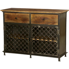 Angle Industrial Iron With Mango Wood 2 Drawers Sideboard 115x40x86cm