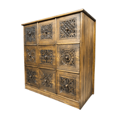Hand Carved Solid Hard Wood Dresser Chest of Drawers D5