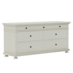 Blanc Indian Solid Wood Chest Of Drawers With 7 Drawer Large Bedroom Dresser