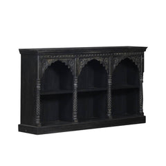 Mehrab Indian Hand Carved Solid Mango Wood Bookshelf B35