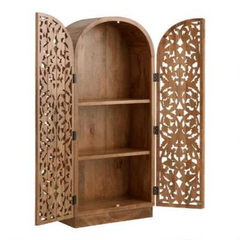 Hand Carved Solid Wooden Cupboard Wardrobe D130