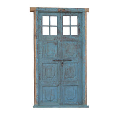 Indian Vintage Antique Handcrafted Reclaimed Wood Door 50