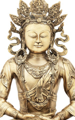 Indian Buddha Tibetan Buddhist Buddha In Brass Statue