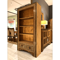 Mughal Hand Painted Solid Wood Bookshelf B24