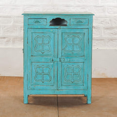 Avani Hand Painted Solid Wood Cabinet Blue