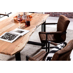 The Attic Live Edge Dining Table Honey 200 Cm