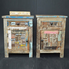 Liberty Reclaimed Timber Pair of Bedside Tables