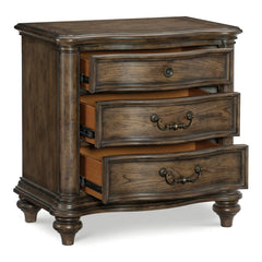 Indian Hand Carved 3 Drawers  Solid Wood Bedside Table 16