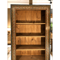 Mughal Hand Painted Solid Wood Bookshelf B24