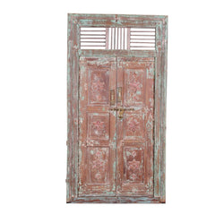 Indian Vintage Antique Handcrafted Reclaimed Wood Door 51