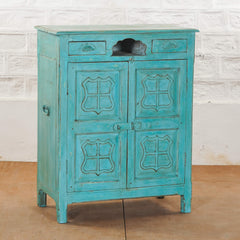 Avani Hand Painted Solid Wood Cabinet Blue