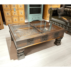 Indian Hand Carved Solid Wood Coffee Table C17