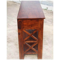 Solid Wood Oklahoma Farmhouse Console Table w 3 Storage Drawers