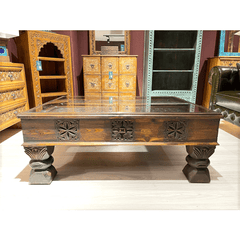 Indian Hand Carved Solid Wood Coffee Table C17