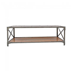 Angle Industrial French Coffee Table Natural 135x70cm