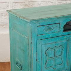 Avani Hand Painted Solid Wood Cabinet Blue