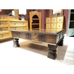 Indian Hand Carved Solid Wood Coffee Table C17