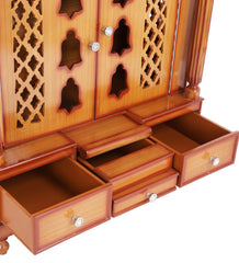 Sheesham Wood Handmade Mandir Home Temple In Brown