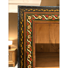 Mughal Hand Painted Solid Wood Bookshelf B24