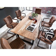 The Attic Live Edge Dining Table Honey 180 Cm