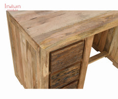 Handmade Indian Furniture Mango Wood Desk Study Table