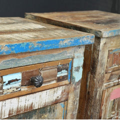 Liberty Reclaimed Timber Pair of Bedside Tables