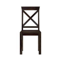 Traditional X Back Solid Wood Rustic Kitchen Dining Chair