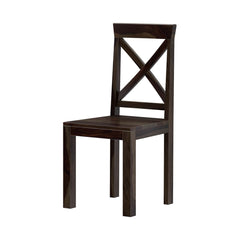 Traditional X Back Solid Wood Rustic Kitchen Dining Chair