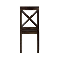 Traditional X Back Solid Wood Rustic Kitchen Dining Chair